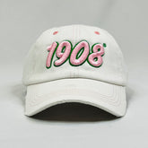 1908 White Denim Distressed Hat